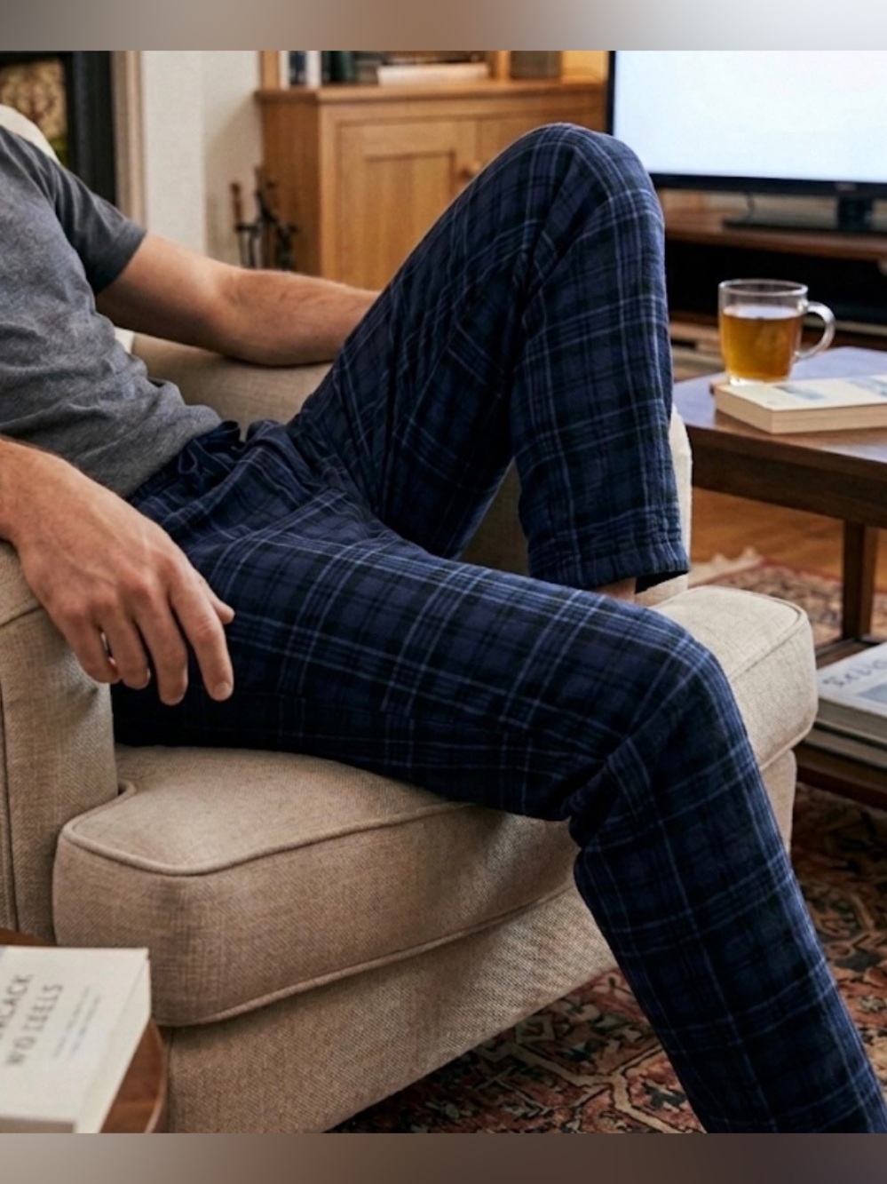 Mens Pierre Cardin Flannel Lounge Pants